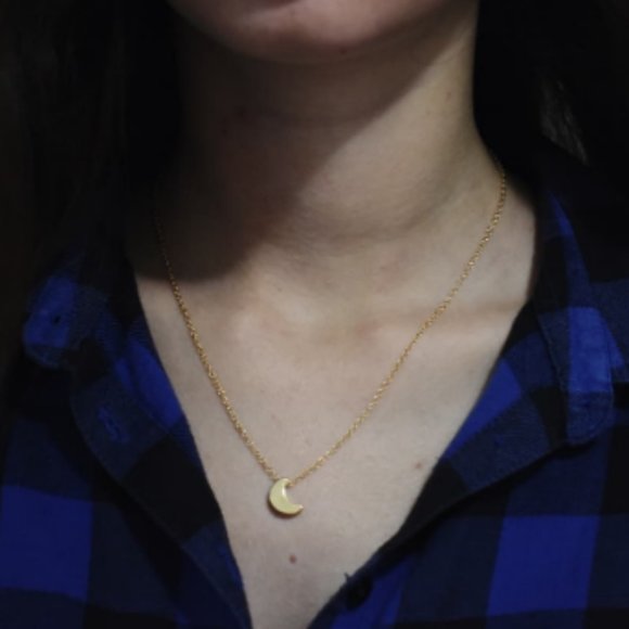 Moon Choker Necklace (Gold) - Picture 7 of 7